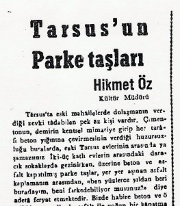 Tarsusun Parke Taşları
